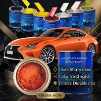 Système de mélange de peinture automobile 1K 2K, couche de base, peinture pour voiture, rouge, bleu, nacré, pulvérisation pour réparation de carrosserie