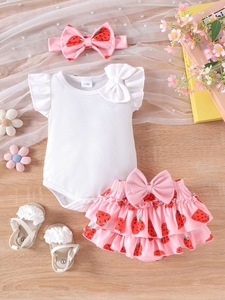 Tutina <span class=keywords><strong>Neonato</strong></span>/a in Cotone <span class=keywords><strong>Senza</strong></span> <span class=keywords><strong>Maniche</strong></span> con Cuore e Fiocco in Pizzo, Modello Avvolgente, Collezione 2026 - Product Image 6