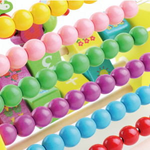 Juguete de <span class=keywords><strong>Ábaco</strong></span> de Jirafa de Madera y Laberinto de Cuentas, Cuentas de Conteo Coloridas y Laberinto de Alambre, Juguete Educativo Temprano para el Desarrollo de la Motricidad Fina para Niños Pequeños - Product Image 5