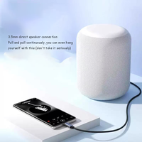 Câble audio tressé auxiliaire dans la voiture de 3.5mm 1m adapté aux téléphones mobiles Apple Câble audio numérique