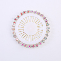 Broche de corsage de sécurité islamique en gros Écharpe en strass Broches musulmanes Épingles de hijab de roue