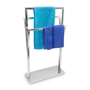 Hot New Floor Standing 3 Layers Towel Drying Rack Towel Holder Durable Stainless Steel Y-shape Towel Holder