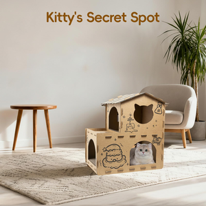 Customizable DIY Indoor Modern Christmas <b>Cat</b> Villa Luxury Corrugated Cardboard <b>Scratch</b> <b>Board</b> Easy Assembly Foldable <b>Cat</b> Climbing - Product Image 3