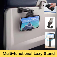 Support de Smartphone de siège de train, Selfie rotatif réglable tenant le support de téléphone d'avion Support de vol de bureau de voyage portatif