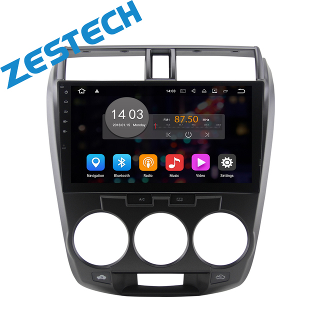ZESTECH Android 10 Car Mp3 Player Video Screen for Honda City 2008-2013 Stereo Camera Audio Navigation & GPS Android Tv Radio