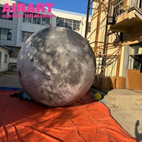 3M de diamètre Taille personnalisée Lune gonflable Boîte de nuit Décoration de toit Décoration gonflable Lune avec lumière LED Ballon de lune