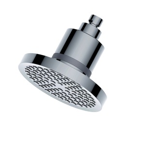 Modern 6-Inch ABS Plastic <strong>Shower</strong> <strong>Head</strong> North American Top <strong>Sprayer</strong> with Pressurized Rains Feature for Home or Hotel Bath Suites - Product Image 1