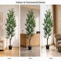 Arbre d'olivier artificiel sur pied en gros pour décoration intérieure de salle d'exposition et café, OEM