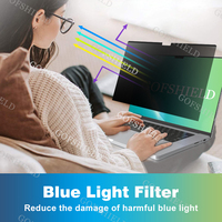 Filtre magnétique anti-espion à 180 degrés pour MacBook Air 13.6/Air 15.3/Pro 14.2/Pro 16.2, film de confidentialité résistant aux rayures, double face