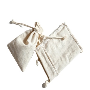 Custom Modern Linen Foldable Drawstring Pouch 10*13cm <b>Coffee</b> Bean and <b>Vanilla</b> Packaging Bag for Jewelry Storage - Product Image 1