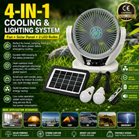 Ventilateur sur pied portable rechargeable de 6 pouces à énergie solaire pour la maison et le refroidissement extérieur
