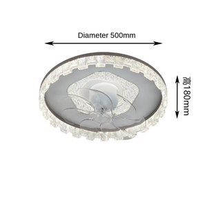 Ventilateur de plafond LED à vente chaude, facile à installer, télécommande intelligente, variateur d'intensité, 6 vitesses, lampe de ventilateur de plafond LED - Product Image 2