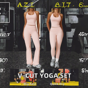 เซ็ตกางเกงเล่นโยคะแบบรัดเอวสำหรับผู้หญิงชุดบราคอวีแบบแห้งเร็วพร้อมก้นสีพีชระบายอากาศได้ดี - Product Image 2