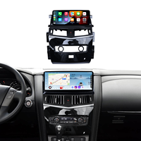 Ensemble de panneaux de navigation centrale pour voiture de 12,3 pouces, écran tactile HD avec CarPlay sans fil, cadre automatique pour Nissan Patrol 2012-2020
