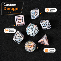 Ensemble de dés polyédriques en acrylique pour D&D, jeu de société RPG, durable, lisse, poli, cadeau pour joueur