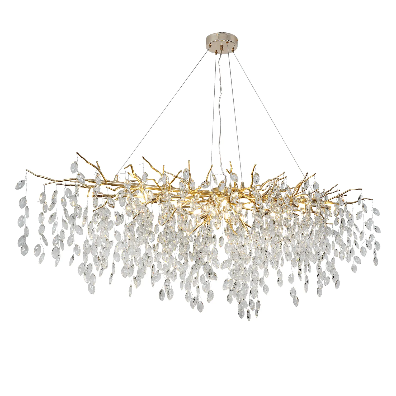 MEEROSEE Modern Chandelier Crystal Big Chandelier Ceiling Luxury Light Ready to Ship AK002