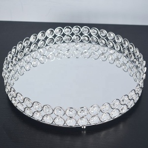Offre Spéciale argent cristal garniture miroir carré gâteau stand pour Fournitures De Mariage - Product Image 2