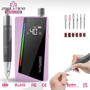 Taladro de Uñas Inalámbrico Directo de Fábrica con Pantalla Digital Grande, 40000 rpm, Recargable y Portátil para Suministros de Uñas, Salón de Manicura - Product Image 1