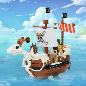 Anime 1 pièce Bateaux Pirates <span class=keywords><strong>Luffy</strong></span> Modèles de Construction Cadeau Jouet Parc DIY MOC Ensembles de Blocs de Construction Jouets en Boîte pour Enfants 1102 - Product Image 2