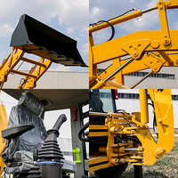 2.5 Ton 4 In 1 Bucket Backhoe Excavator Loader Diesel 4X4 Excavator depan Backhoe Loader