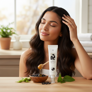 Ampolla orgánica del cuero cabelludo de frijol negro de miel para aliviar la pérdida de cabello y Nutrición del cuero cabelludo - Product Image 3