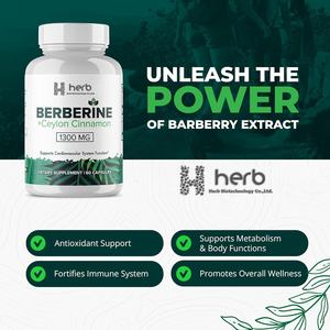 Capsules de berbérine en marque privée OEM/ODM - Complément de berbérine HCl naturelle de haute pureté - Product Image 3