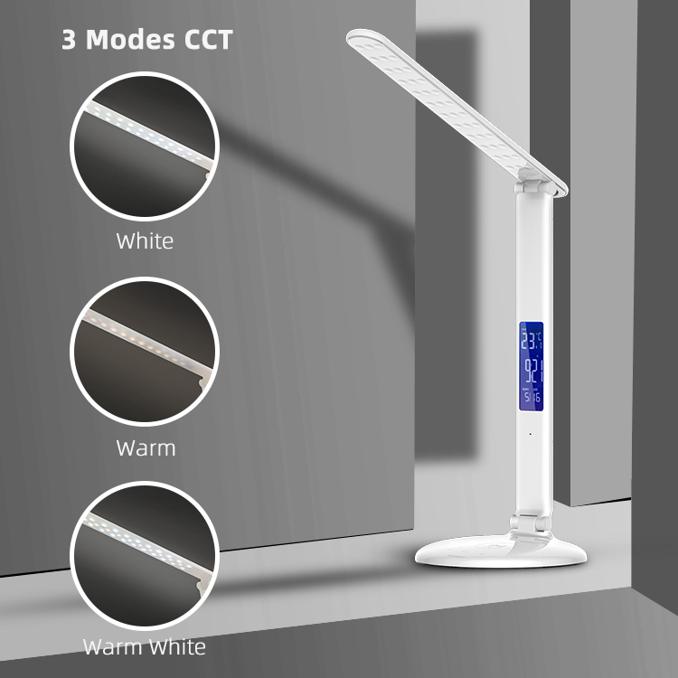 3 Modes Interrupteur Tactile Sans Fil De Charge Calendrier Lampe LED Lampe de Bureau Lampe de Table de Lecture