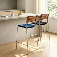 Tabourets et chaises de bar en fer de style vintage, design minimaliste, usage commercial, meubles de bar hauts pour îlot de cuisine ou café