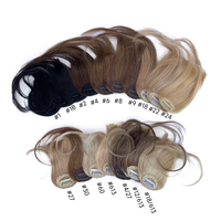 Extensions de franges droites 3D Air Bangs JS Brand en cheveux humains Remy indiens pour femmes, invisibles, à clipser, adaptées à la teinture plus claire