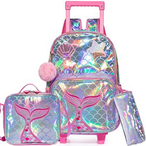 Juego de Mochilas Escolares <span class=keywords><strong>con</strong></span> <span class=keywords><strong>Ruedas</strong></span> para Niños, 3 Piezas, Bolsas Escolares <span class=keywords><strong>con</strong></span> <span class=keywords><strong>Ruedas</strong></span> para Niñas, Maleta de Viaje <span class=keywords><strong>con</strong></span> Lonchera para Niños - Product Image 2