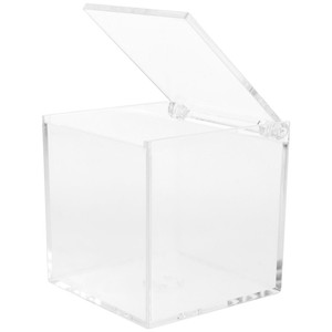 <span class=keywords><strong>Boîte</strong></span> en acrylique transparente avec couvercle, <span class=keywords><strong>boîte</strong></span> de <span class=keywords><strong>rangement</strong></span> carrée transparente pour figurines d'<span class=keywords><strong>action</strong></span>, <span class=keywords><strong>maquillage</strong></span>, artisanat, petits objets de collection - Product Image 1