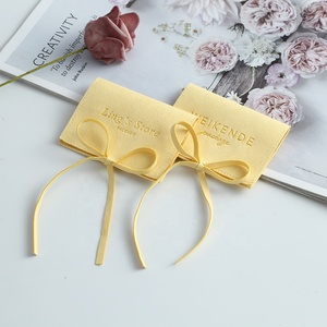 Nuevas Bolsas de Regalo Amarillas Personalizadas, Hermosas Bolsas de Microfibra para Joyería con Cordón para Niñas y Mujeres - Product Image 2