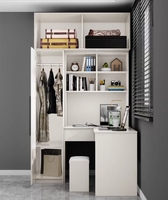 Armoire de bureau d'ordinateur en forme de L pour chambre à coucher moderne et minimaliste Petit appartement Bureau intégré Cabinet Bureau