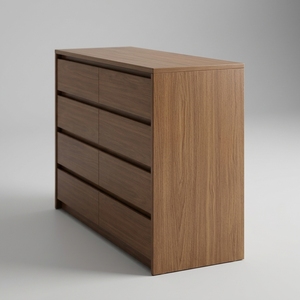 Commode à 8 tiroirs en bois massif brun pour chambre à coucher, meuble de rangement moderne pour salon, prix de gros usine - Product Image 3