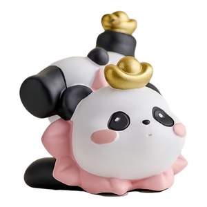 Lindo Soporte para Teléfono con Forma de Panda, Resina Pintada a Mano, Flor de Loto, Soporte para Teléfono Móvil de Escritorio, Adorno para Oficina, Decoración Emocional - Product Image 4