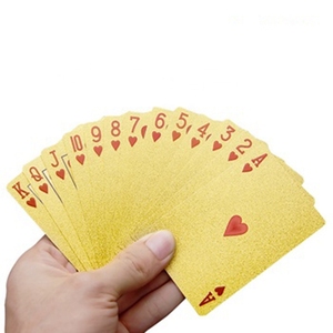 Kuwait Plastic Playing Cards Luxurious 24K Playing Cards Plastic Box For Playing Cards