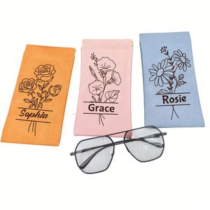 Estuche de Gafas de Sol Personalizado Grabado en Cuero Suave, Resistente al Polvo, Duradero y Ligero, Estuche de Viaje para Guardar Gafas - Product Image 1