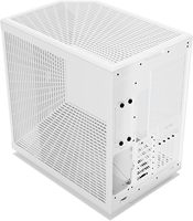 Boîtier ATX Mid-Tower Y70 Infinite à double compartiment en acrylique avec écran tactile LCD 2,5K intégré, blanc neige