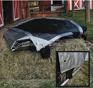 도매 공장 사용자 정의 저렴한 가격 28ftx48ft 헤비 듀티 건초 저장 방수포 판매 및 건초 베일 커버 제조 업체 - Product Image 3