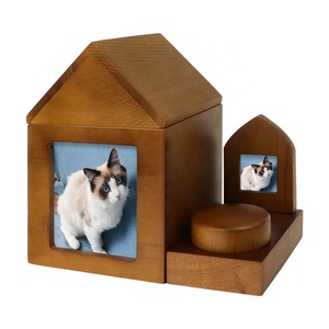 Urnas de madera personalizables para cremación de mascotas, casa para gatos, ataúdes para mascotas, sentimientos de sustento, personalización, urnas <span class=keywords><strong>funerarias</strong></span> de madera para perros y gatos - Product Image 2
