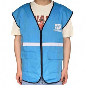 Gilet de sécurité réfléchissant personnalisable pour travaux extérieurs, cadeau promotionnel d'entreprise avec support de logo - Product Image 2