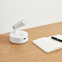 Lampu Dinding LED Mini Modern ABS Isi Ulang USB Sensor Kontrol Jarak Jauh Putih Hangat (3500K) untuk Rumah Kantor, Pemasangan di Dinding