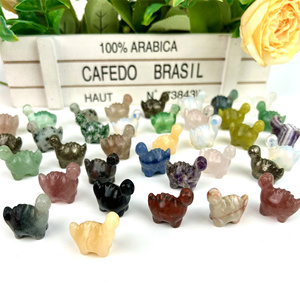 Hand Made Crystal Animal Healing Stone Mixed Material Crystal Dinosaurs For Decoration