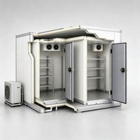 0~5 ° Chambre froide de plain-pied en acier inoxydable avec panneaux intérieurs pour une température stable, idéale pour les usines de préparation alimentaire