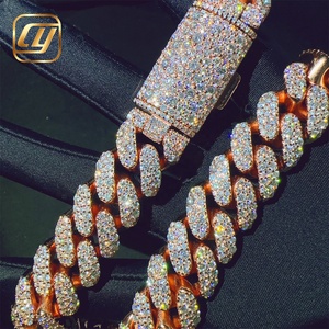 Collar de Joyería Hip Hop Iced Out Miami Cuban Link con Diamantes Moissanita VVS Certificados GRA de 18MM en Plata de Ley 925 - Product Image 5