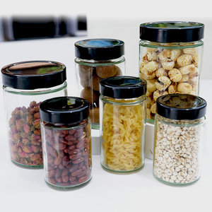 Thả 1oz 3oz 5oz 8oz 12oz lọ thủy tinh tròn có nắp đậy mua lọ thủy tinh chất lượng" - Product Image 2