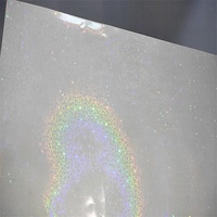 Film holographique transparent auto-adhésif imperméable en BOPP, film de lamination à froid, feuille A4, lamination holographique transparente