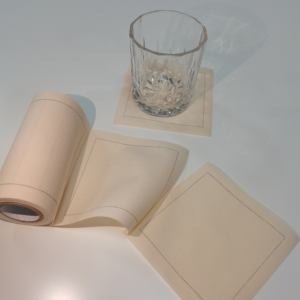 Posavasos de tela de algodón, servilleta desechable para tableta enrollada, aspecto de lino, Cuadrado impreso para el hogar, avión, fábrica directa - Product Image 4