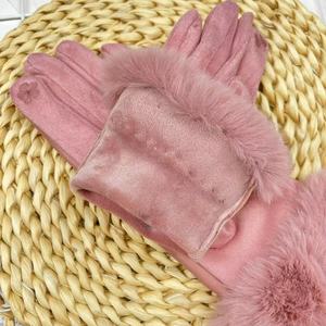 <span class=keywords><strong>Gants</strong></span> d'hiver en cuir PU suédé pour femmes, imperméables au vent, doublés de polaire, épais, pour la conduite en plein air, longueur poignet, compatibles avec les écrans tactiles - Product Image 4