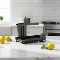 Support de rangement pour évier de cuisine avec plateau de vidange support de chiffon de lavage éponge multifonctionnelle brosse de lavage de vaisselle étendoir
